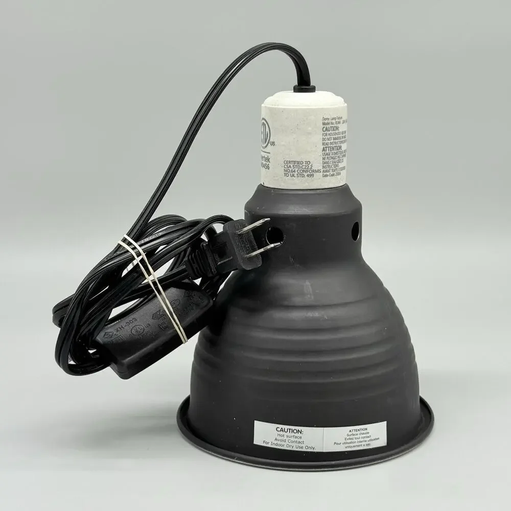 Reptile Light Fixture 5.5'' Standard Dome + Working Ceramic Heat Bulb Tested